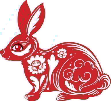 Chinese Lunar New Year Rabbit symbol 2023 vector