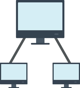 Network Flat Icon vector