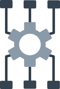 Algorithum Flat Icon vector