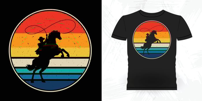 Funny Riding Horse Retro Vintage Horse T-shirt Design vector
