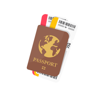 passport. travel documents for immigration officers in the airport before traveling png