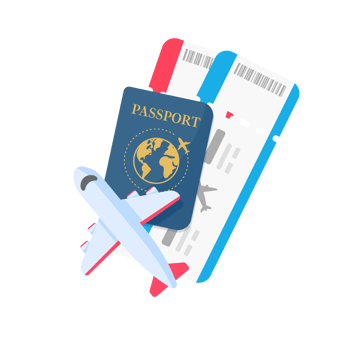 passport. travel documents for immigration officers in the airport before traveling png