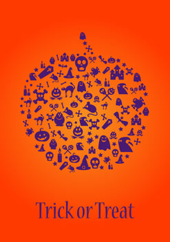 Happy Halloween Design Element For Poster, Card vector