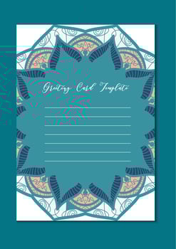 Mandala vintage template card vector