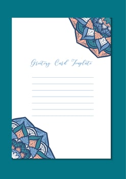 Mandala vintage template card vector