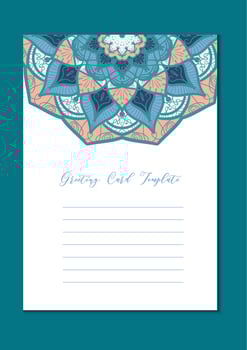 Mandala vintage template card vector