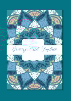 Mandala vintage template card vector