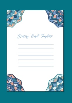 Mandala vintage template card vector