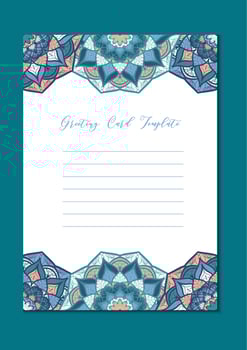 Mandala vintage template card vector