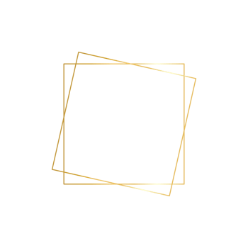 golden geometric frame Double golden lines that look luxurious. for decorating wedding cards png
