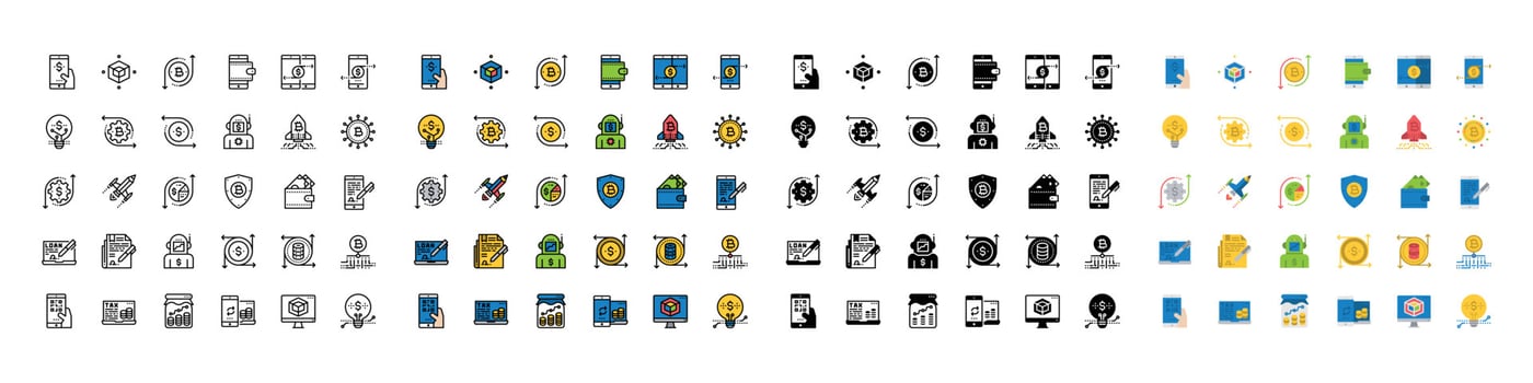 Financial Industry Icons  Simple Set For Using In Website Graphics Report Logo Infographics, Best Quality Outline Symbol Collection Icon Vector Illustration