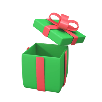 3d open gift box surprise give as a gift during special festival png
