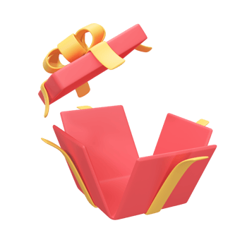 3d open gift box surprise give as a gift during special festival png
