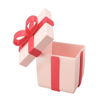 3d open gift box surprise give as a gift during special festival png