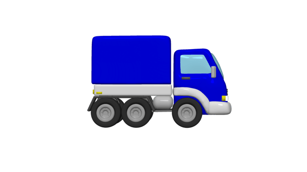 Delivery Truck cartoon 3d png