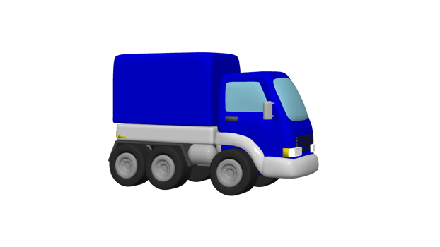 Delivery Truck cartoon 3d png