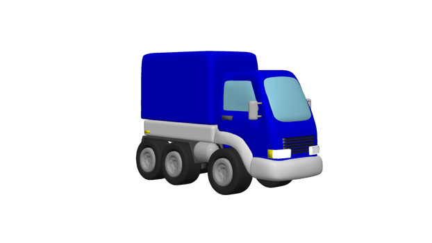 Delivery Truck cartoon 3d png