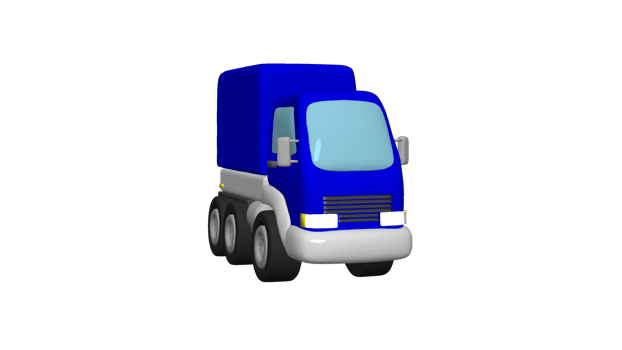 Delivery Truck cartoon 3d png