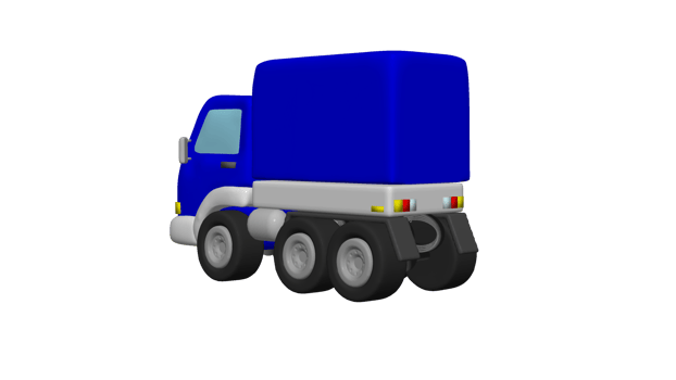 Delivery Truck cartoon 3d png
