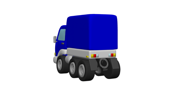 Delivery Truck cartoon 3d png
