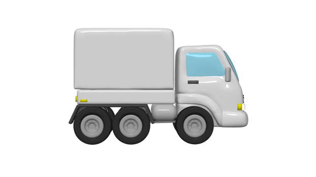 Delivery Truck cartoon 3d png