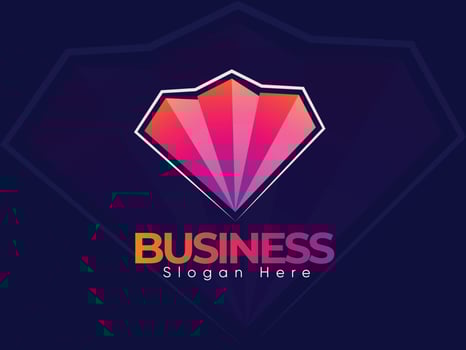 Creative Diamond Business Logo Design, Gradient Color With Premium Logo Design,  Hi-Quality Business Diamond Minimalist Creative Gradient Color. Premium Vector