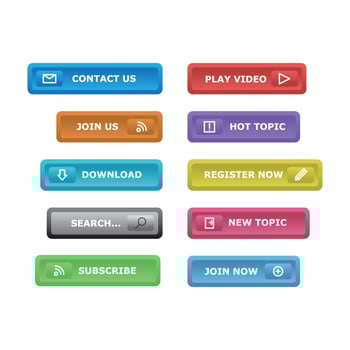 Useful Website Buttons vector