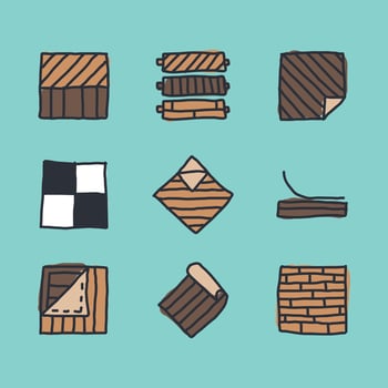 Laminated Doodled Floors vector