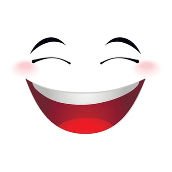Laughing emoticon sign vector