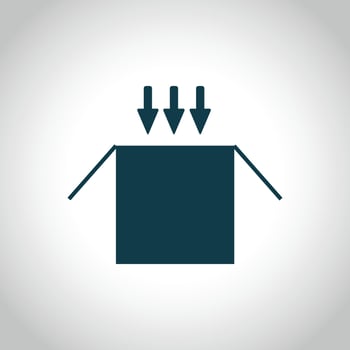 Parcel box icon simple vector. Cardboard delivery vector