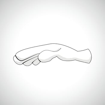 Comics Hand icon vector