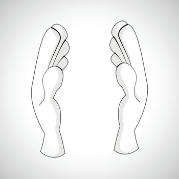 Comics Hand icon vector
