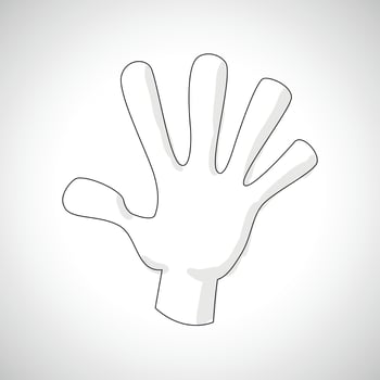 Comics Hand icon vector