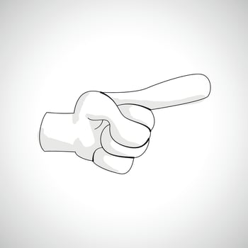 Comics Hand icon vector