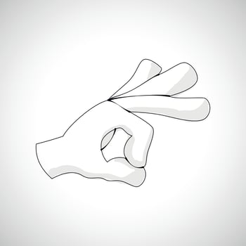 Comics Hand icon vector