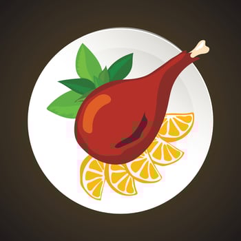 Turkey shin illustration vector