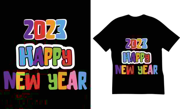 2023 Happyb New Year Quotes T-Shirt Design. The Best Happy New Year Quotes T-Shirt Design. vector