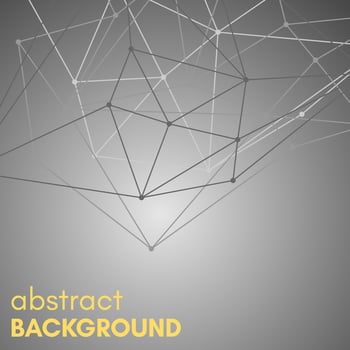 Polygonal background with molecular connection. Molecule and communication background. Geometric gray background. vector