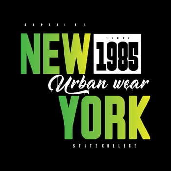 New york typography design t-shirt print vector illustration