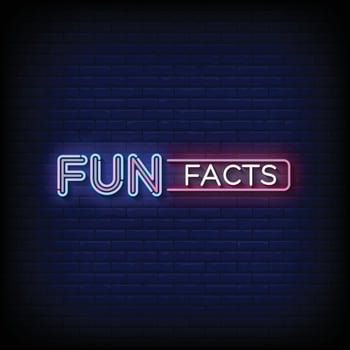 Neon Sign fun fact with brick wall background vector
