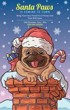 Santa Paws Event Poster vector