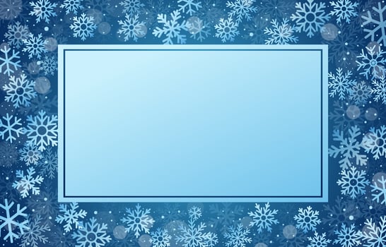 Nature Winter Snowflakes Border Background vector