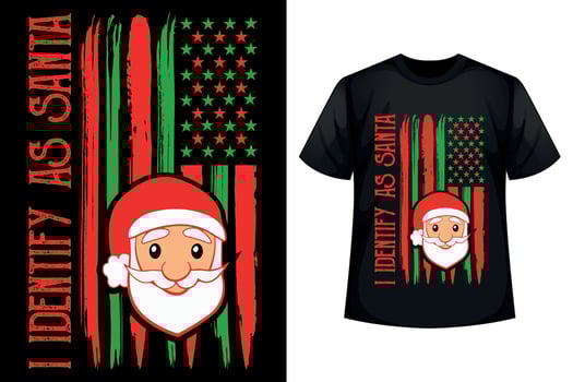 I identify as Santa - Christmas t-shirt design vector