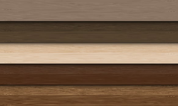 Realistic wood plank colors set for home floor wall design background vector