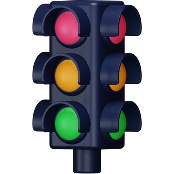 Traffic light 3d rendering isometric icon. png