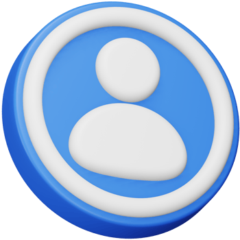 User profile 3d rendering isometric icon. png