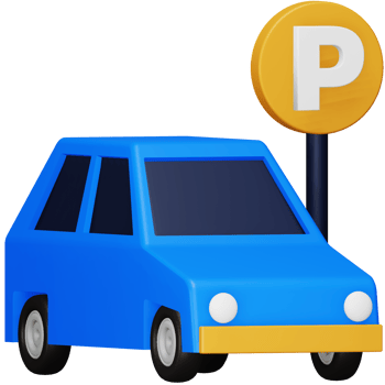 Parking 3d rendering isometric icon. png