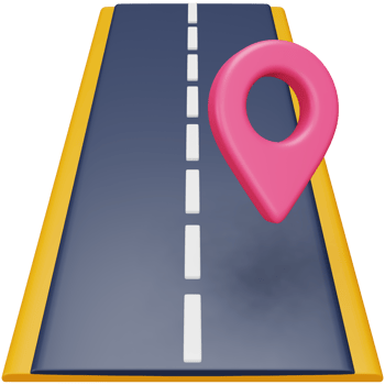 Road location 3d rendering isometric icon. png