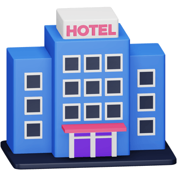 Hotel 3d rendering isometric icon. png