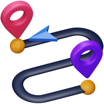 Route point 3d rendering isometric icon. png